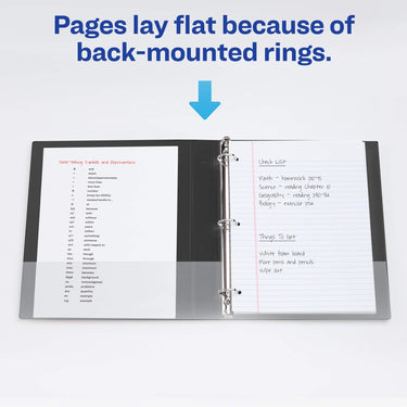 Avery Durable View 3 Ring Binder, 1 Inch Slant Rings, 1 Dark Blue Binder (17014) 1